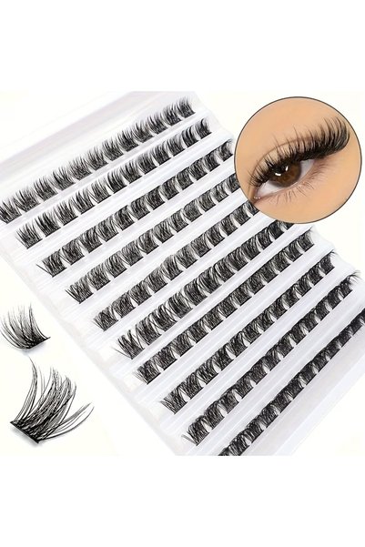 Choice رموش صناعية lc130-Bait D Curl، 120 قطعة، رموش كثيفة للاستخدام المنزلي ...