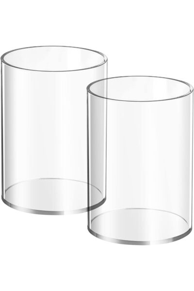 Choice 2Pcs 2-4 Pieces Clear Acrylic Pen Holder Round Acrylic Pencil Cup Clea...