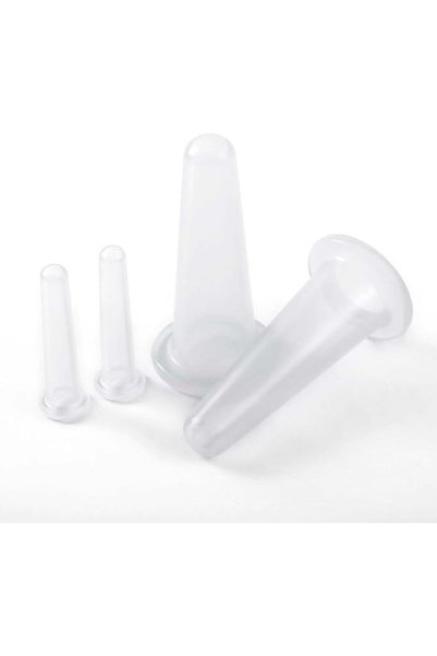 ALMEKAQUZ 4 Pcs Face Cupping Set, Silicone Mini Facial Cups, Face Massager Helper Skin Care, Massagi