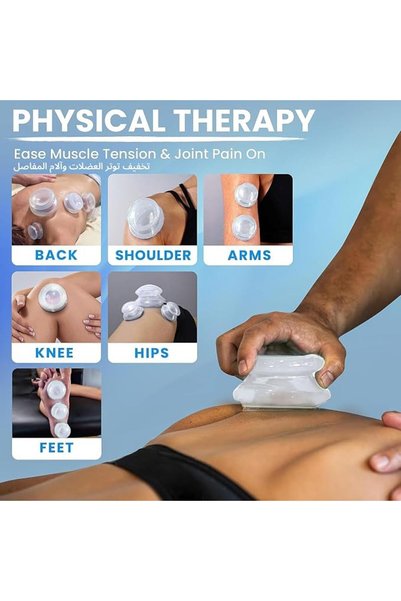 OASISGALORE Silicone Cupping Therapy Set Professional Massage Cupping Cups for Therapy 4 Cup Kit for