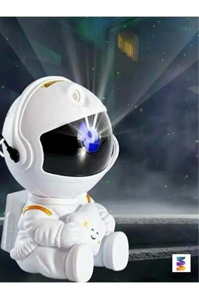 Yenilig 3 Adet Astronot Projektör Gece Lambası – Yıldız Projektör Galaksi Ve Samanyolu Projeksiyonu, Mini Taşınabilir Beyaz Night Light Astronaut Lamp