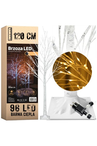 MORE&DECO Brad LED 120cm 96 LED-uri decorațiune brad de Crăciun sărbători de ...