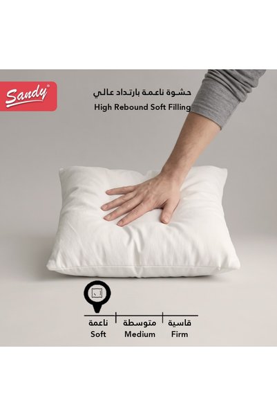 Sandy وسادة مربعة، حشوة من الألياف المجوفة الناعمة، مقاس 45×45 سم، غطاء من الألياف الدقيقة الناعمة المصقولة، أبيض ناصع (عبوة من قطعتين)