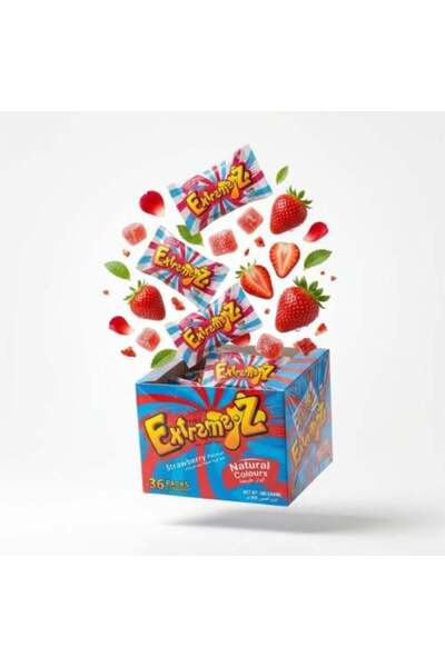 Extreem Extreme Sour Strawberry Jelly - 36 Packs