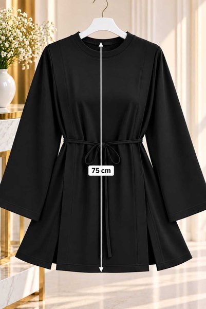 Soul Tunik Kadın Tunik Bluz Bağcıklı Yırtmaç Detaylı