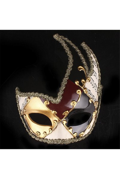 Choice Black Mardi Gras Mask Men's Masquerade Mask Vintage Venetian Checkered...