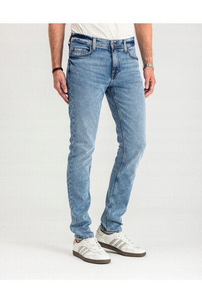 Mustang Blugi Barbati Vegas Slim Talie Medie Skinny fit Fermoar 5 Buzunare