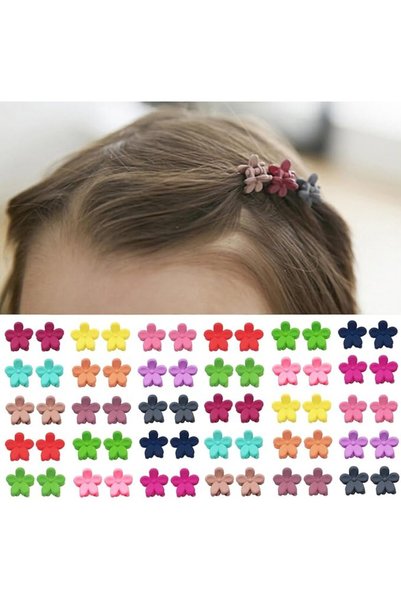 X SPRING مشابك شعر صغيرة للفتيات الصغيرات، مجموعة من 60 قطعة مشابك شعر ملونة ...