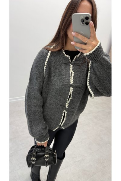 MELLOW Cardigan cu detaliu cusut