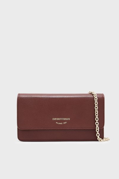 Emporio Armani Deri Logolu Zincir Askılı Çanta Kadın ÇANTA EW003036 AF19568 U6017