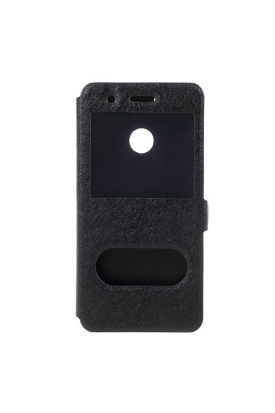 OEM Δερμάτινη Θήκη Smart Cover Όψης Μεταξιού για Huawei P9 Lite Mini/Y6 Pro (...