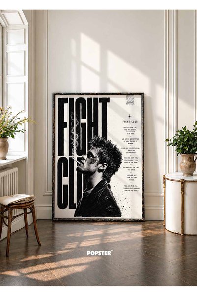 Popster Fight Club Poster - Tyler Durden Poster - Film Afişi - ( Çerçevesiz )