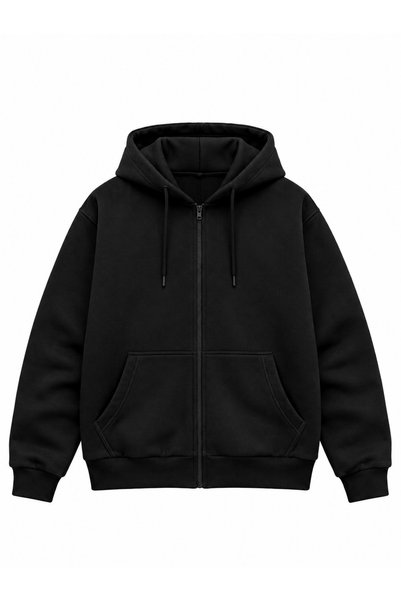 S&A DESIGN Унисекс овърсайз жилетка-яке с цип, от трислойна прежда, дебела, м...