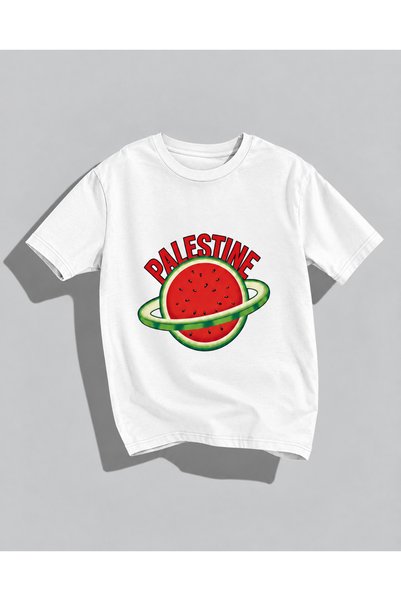 Nulivez Palestine Watermelon Printed Oversize T-Shirt Unisex Palestine Graphi...