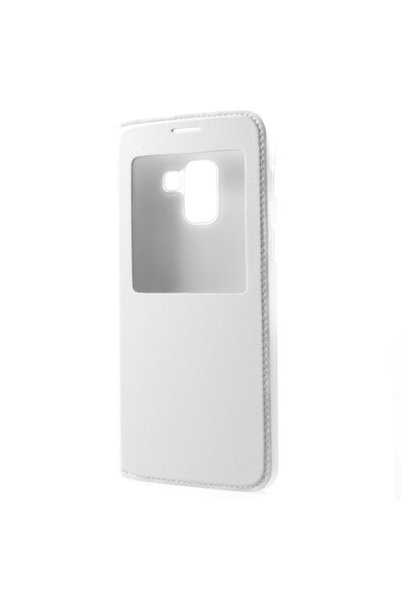 OEM Δερμάτινη Θήκη Book Cover για Samsung Galaxy A8 Plus (2018) - Λευκή