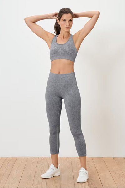 Tchibo Women Sportswear Fit Training Leggings, Grey