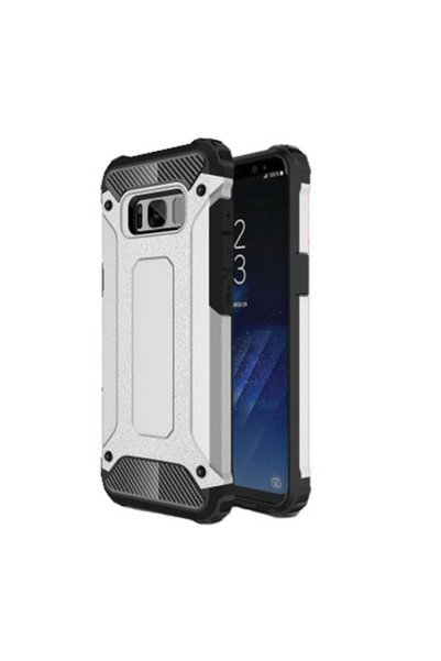 OEM Υβριδική Θήκη Tough Armor από TPU και Πλαστικό για Samsung Galaxy S8 - Ασημί