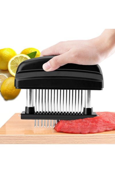 Generic Brand Aparat de frăgezit carne cu ace din oțel inoxidabil, instrument...