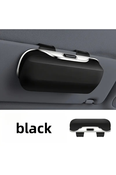 Choice black Car Glasses Box Portable Car Sunglasses Holder In The Car Drivin...