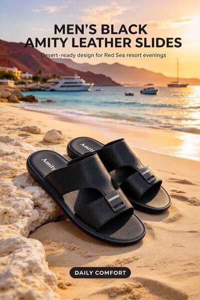 ArabTread Men's Slide Sandals – Lightweight Sole with Stable Profile & Soft I...