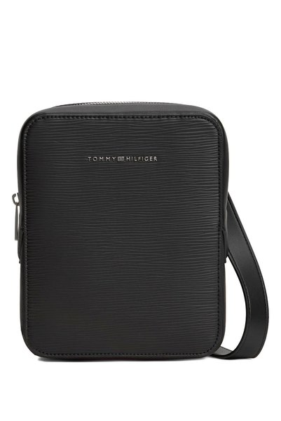 Tommy Hilfiger Siyah Erkek Postacı Çantası BUSINESS SAFFIANO MINI REPORTER