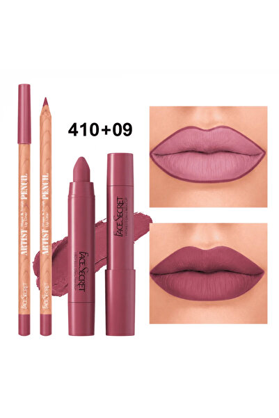 Belora Lipstick Pen and Lip Pencil Set, 2 pieces - 09