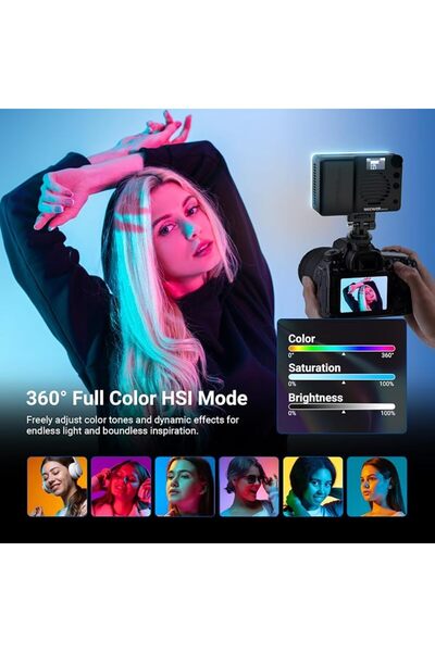 GENERAL Rgb Basic Bs40C Magnetic Video and Camera Light, 45W, 4800Lux/0.5M Led Panel, Cri95+ Cri Grade