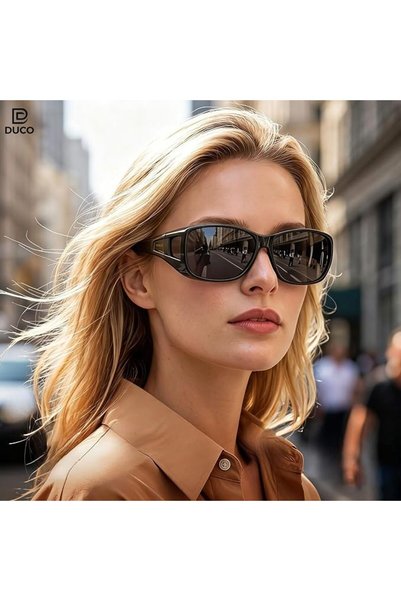DUCOO نظارات شمسية مستقطبة من DUCO تُلبس فوق النظارات الطبية للرجال والنساء مع حماية من الأشعة فوق البنفسجية