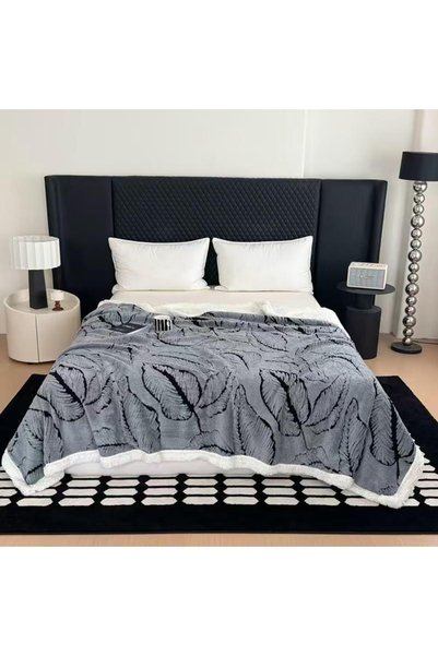 Truva Home Pătură Pufoasă cu Blăniță | 200x230 cm | Cuvertură Călduroasă și C...