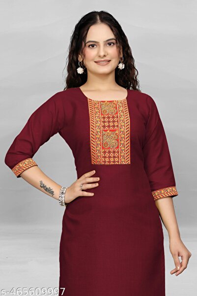 Generic Brand Stylish Kurti with Work