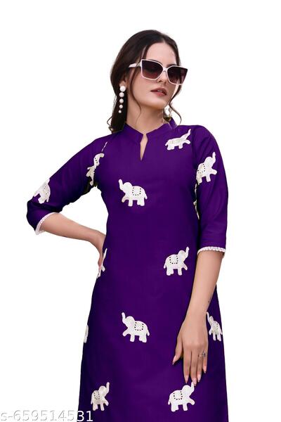 Generic Brand Stylish Kurti with Embroidery Work, Woman Kurti
