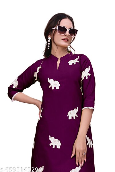 Generic Brand Stylish Kurti with Embroidery Work, Woman Kurti
