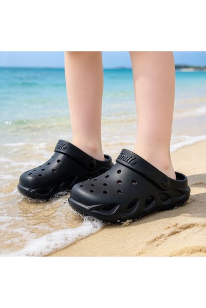 Almajeed Store Kids Smile Printed Clogs, Breathable Non Slip Hole Shoes, Summ...