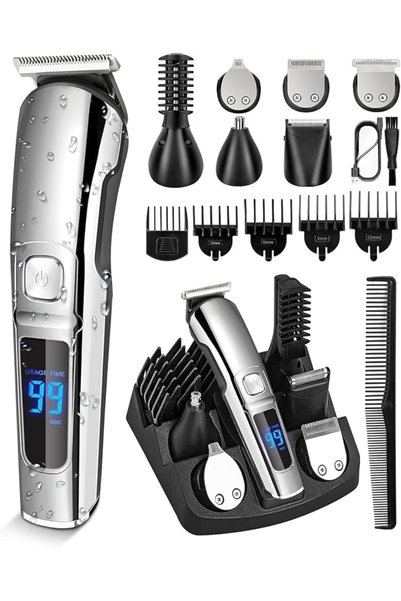 SKY TOUCH SKY-TOUCH 13 Pcs All-in-One Beard Trimmer & Hair Clipper: Mens Groo...