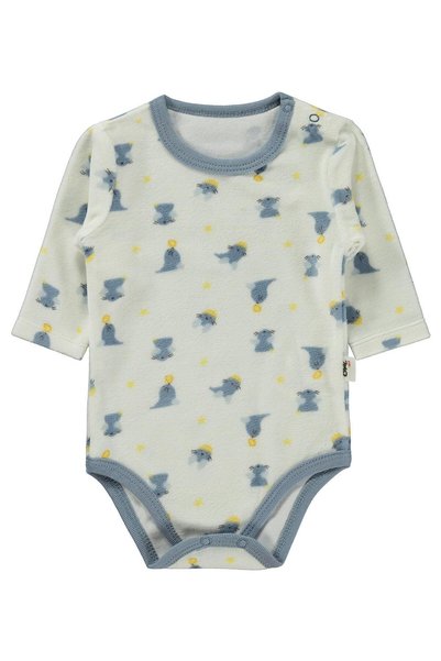 Civil Baby Velvet 6-18 Months Snap-On Badi - Ecru