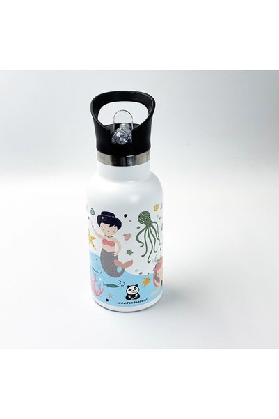 Pandaboo Παιδικό Θερμός 350ml – Με 8 Σχέδια |   Ανθεκτικό & Ασφαλές - Γοργόνα
