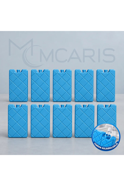 mcaris 10'lu Doldurulabilir Buz Aküsü Seti - Dondurucu Buz Kasedi Ice Box Soğ...