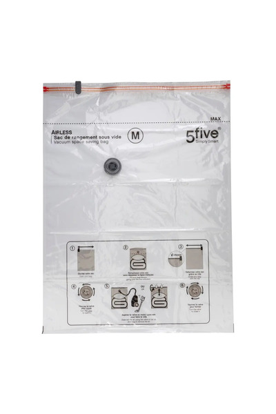 5FIVE Polyethylene PET Perfumed Air-Flat Vacuum Bag (80 x 60 x 2.5 cm,2 Pc.)