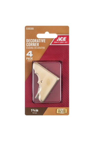 ACE Brass Decorative Corners (4.4 cm, 4 Pc.)