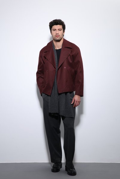 Antioch Crop fit men's trench coat