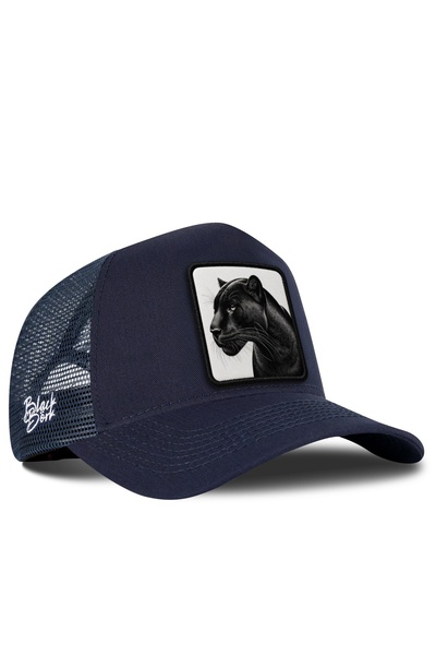 BlackBörk Καπέλο Trucker σε σκούρο μπλε με λογότυπο Panther