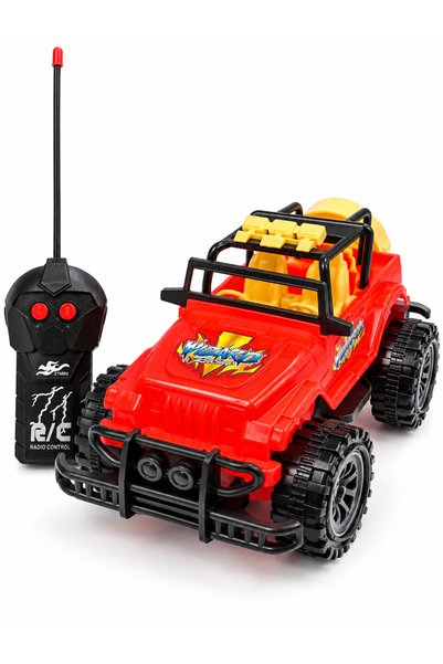 Janissary Kırmızı Jeep Uzaktan Kumandalı Jeep Oyuncak Araba – 27 MHz Şarjlı A...