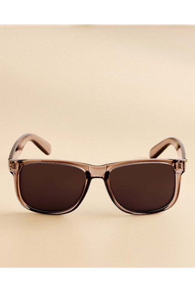 REDTAG Men Taupe Square Sunglasses