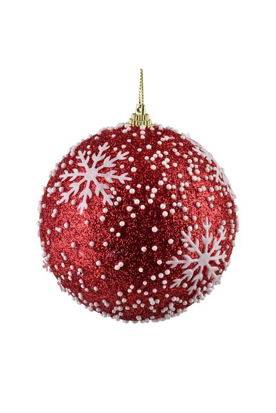 MONDEX SANTA LILA Bombka 10cm din polistiren decorat