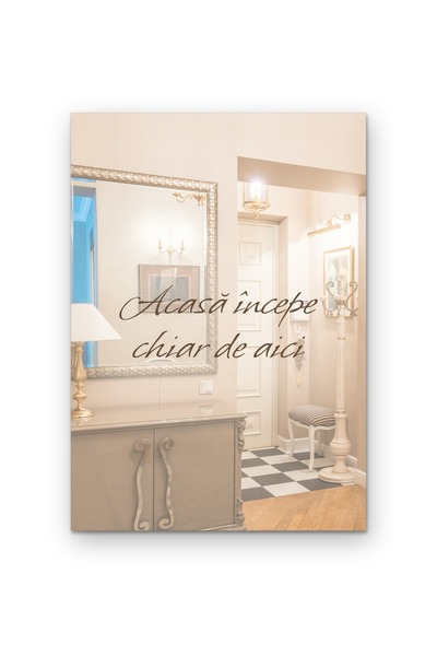 OEM Poster Cardboard 250g A4 Home starts right here, Motivational Quote, Wall...