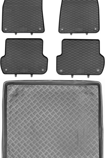 Max-Dywanik Audi A4 B6 B7 Sedan din 2000-2007 SET - covorașe auto din cauciuc...