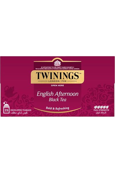TWININGS BREAKFAST شاي توينينغز الإنجليزي للعصر، 25 كيس شاي - عبوة واحدة