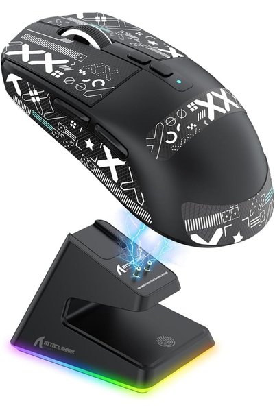 SiLabor X Attack Shark فأرة ألعاب لاسلكية خفيفة الوزن ATTACK SHARK X3 مع شريط...