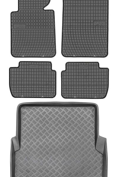 Max-Dywanik BMW 3 E46 Sedan din 1998-2005 SET - covorașe auto din cauciuc + c...