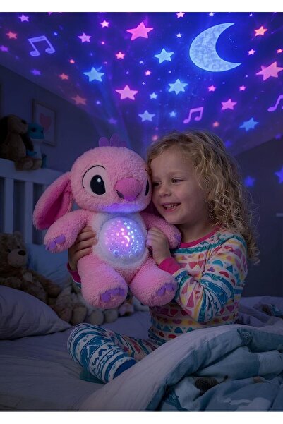 Solemia Projection Musical Stitch Night Light Sleeping Companion Plush Toy – Starry Moon Light Baby and Children's Sleeping Lamp